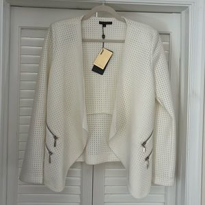 Albert Malaki white jacket, size medium, never worn with tags